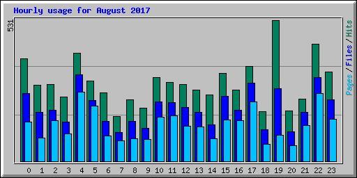 Hourly usage for August 2017