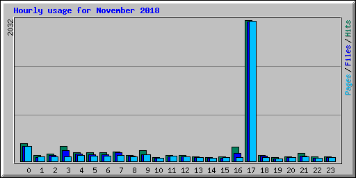 Hourly usage for November 2018