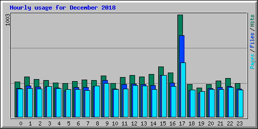 Hourly usage for December 2018