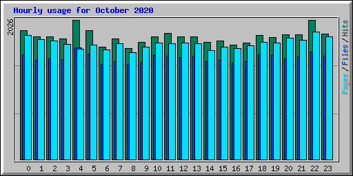 Hourly usage for October 2020