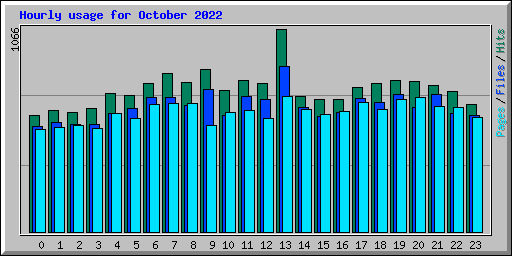 Hourly usage for October 2022