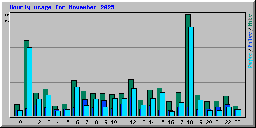 Hourly usage for November 2025